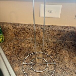 Silver Metal Paper Towel Holder